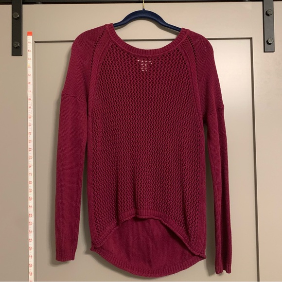 Forever 21 Sweaters - Forever 21 Chunky Burgundy Knit Scoop Neck Sweater Size Small